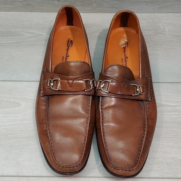 Santoni Mens Leather Oxford 42080 Loafer Dress shoes sz 11.5D Italy main image 7